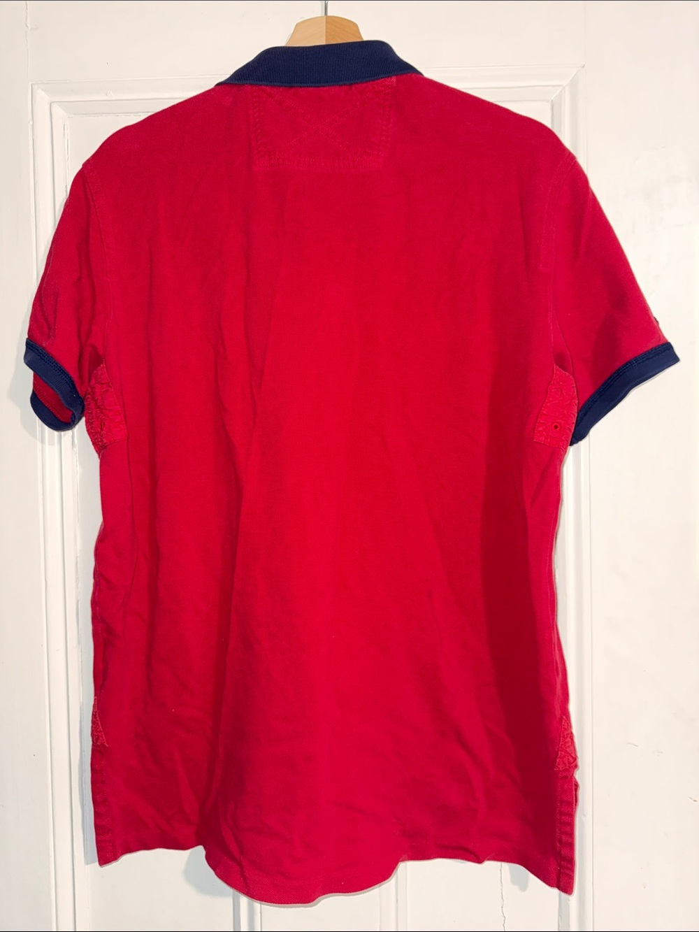 Polo Ralph Lauren Big Pony US Flag 67 Zip Snap Polo Shirt Red Size Large - Picture 9 of 9